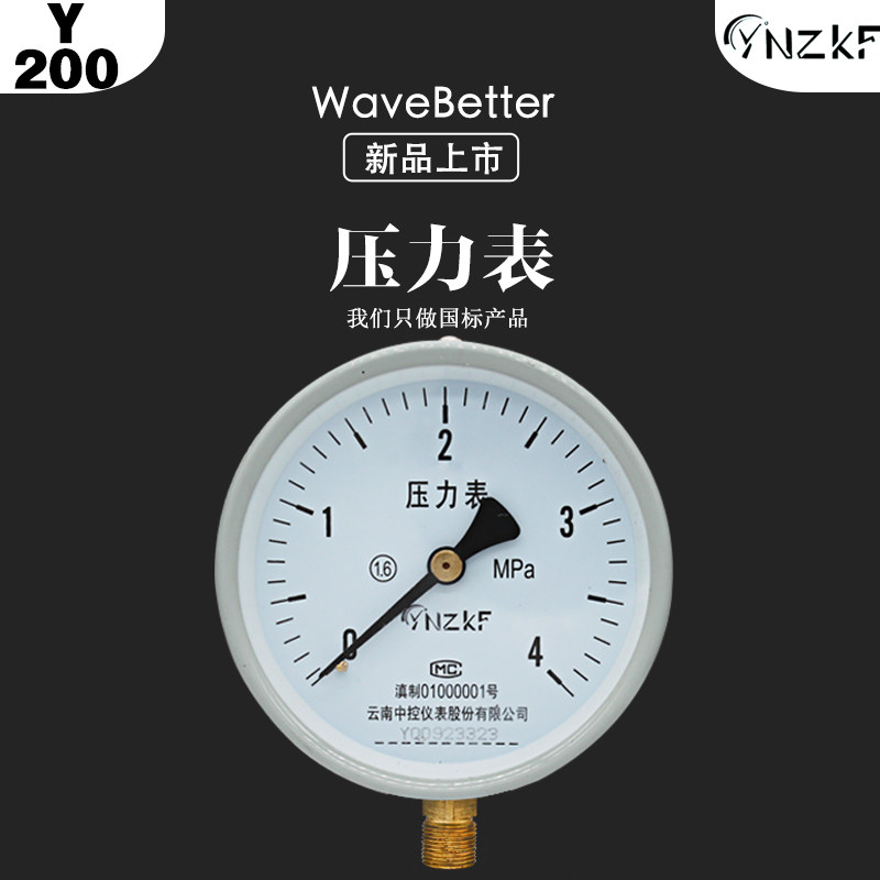Y200 stainless steel shock resistance and high temperature resistance Y250 Y200BF large size digital display high precision pressure gauge central control