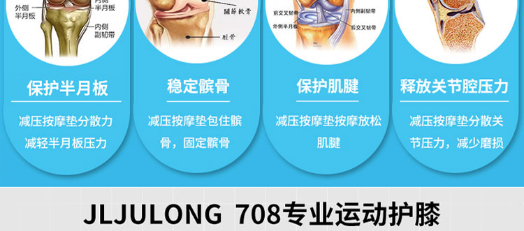 Meniscus chuyên nghiệp thể thao chạy miếng đệm đầu gối nam bóng rổ thiết bị bóng đá thể dục bảo vệ đầu gối chấn thương squat sơn mài băng đầu gối tập nhảy