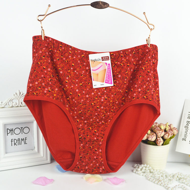 Quần lót nữ trung niên và già mới Quần cotton nữ cao eo XL lỏng lẻo cộng với mẹ béo đồ lót phụ nữ