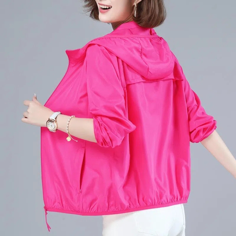 Sun Protection Clothing for Women, Summer Large Size Cardigan, 2026 New Style, Outdoor Breathable Versatile Sun Protection Shirt, Women's Short Jacket, Trendy