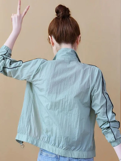 Summer Short Sun Protection Clothing for Women's Outer Wear 2025 New Small Sun Protection Clothing Breathable Versatile Thin Short Outwear