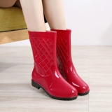 Модная обувь, комфортные нескользящие сапоги, флисовые туфли, средней длины, в корейском стиле