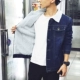 Mùa thu đông mùa đông nam slim retro cộng với áo khoác denim nhung phiên bản Hàn Quốc giản dị của áo khoác denim dày áo khoác vest