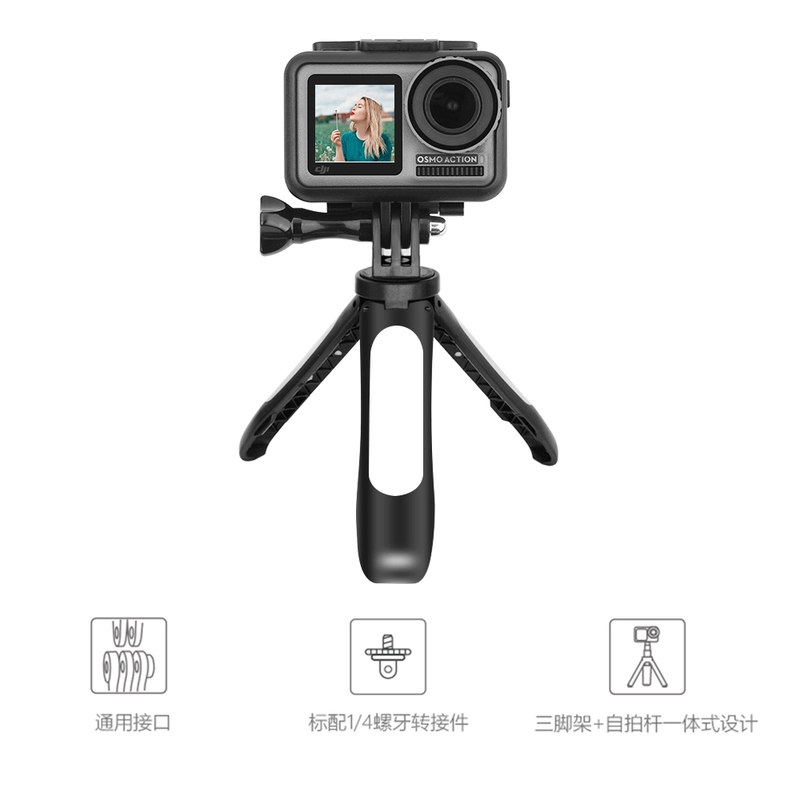 Thích hợp cho DJI Lingmo OSMO Action cầm tay Gậy chụp ảnh tự sướng mở rộng mini Phụ kiện chân máy GoPro 9 - Phụ kiện máy ảnh DSLR / đơn