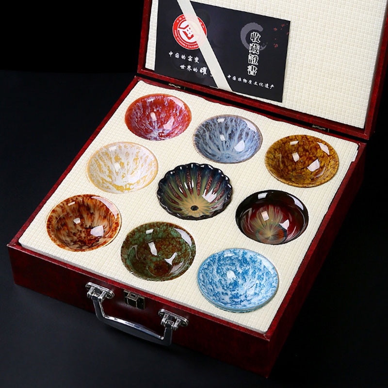 Zibo Boshan Ceramics and Glaze Garden High-End Tea Cup Master Cup Tea Cup Gift Box High-End Business Gift