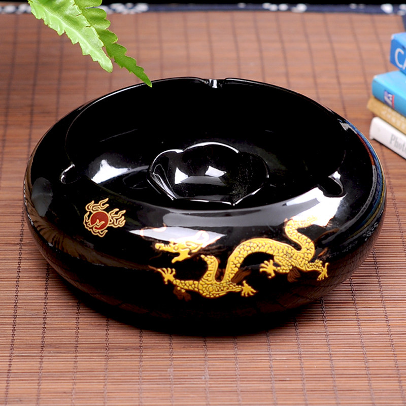 Tobacco Ashtray Windproof Easy To Wash Creative Eu Style Bedroom Home Individuality Antique Retro Fashion Big Ceramic Cigarette Cylinders