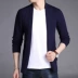 Áo len cardigan nam mỏng áo khoác mùa xuân 2018 mới dài tay áo Hàn Quốc Casual nam dệt kim áo len màu rắn áo khoác len nam Cardigan