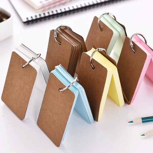 Кожаная книга, портативное кольцо, ноутбук, английский