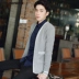 Mùa xuân và mùa thu đan cardigan áo khoác nam Hàn Quốc phiên bản của xu hướng của Slim thời trang giản dị cardigan nam áo len áo len nam Cardigan