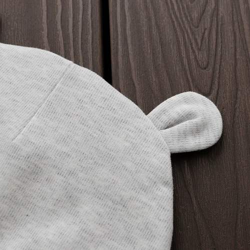 Хлопковая детская удерживающая тепло милая шапка для новорожденных, осенняя, с медвежатами