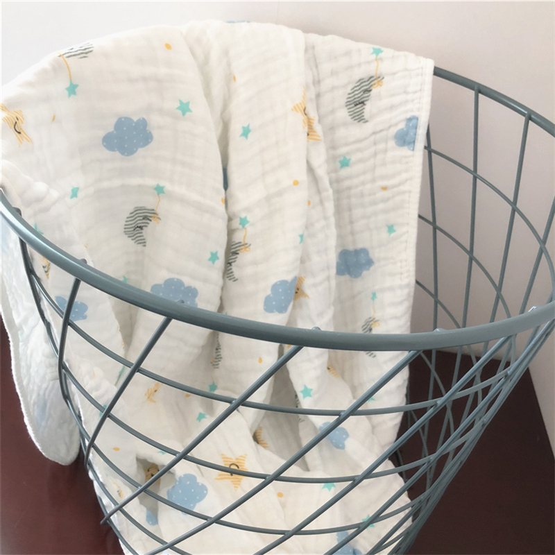 Baby newborn 6-layer cotton bubble gauze bath towel super soft bath towel absorbent cover is breathable hug quilt blanket
