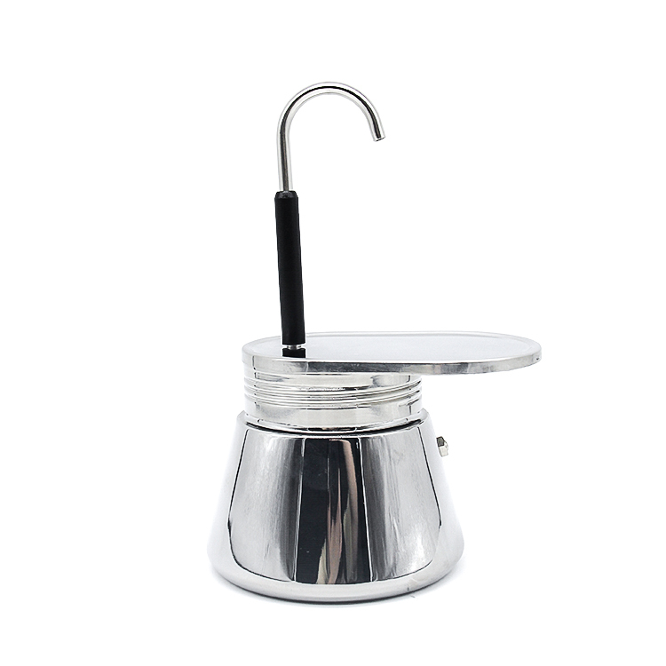 Single-Tube Moka Pot Italian Coffee Pot Espresso Hand-Brewed Coffee Maker 304 Stainless Steel Coffee Pot Household Moka Pot