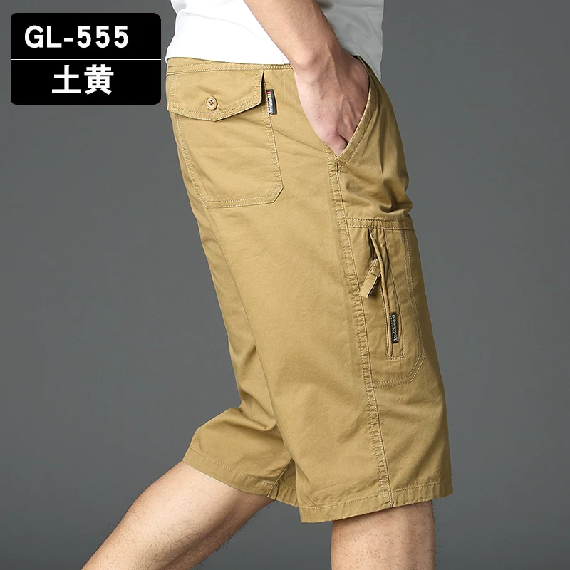 Cotton shorts, summer trousers, oversize, plus size