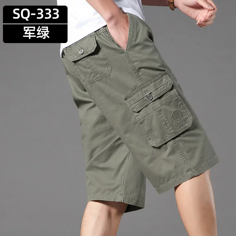 Cotton shorts, summer trousers, oversize, plus size