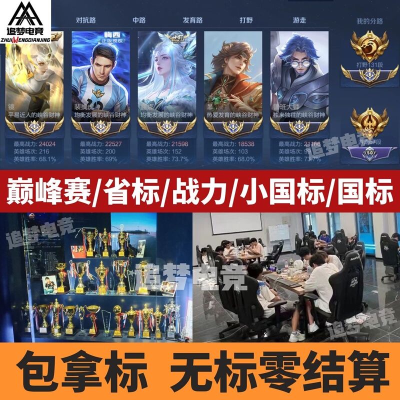 High-End Honor of Kings Boosting Service, Rank Boosting, National Server Peak Tournament Boosting, Various National and Provincial Title Titles, Small Cube Badges
