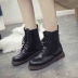 Năm 2020 phong cách mới của Anh mùa hè Martin boots của phụ nữ mỏng thoáng khí retro cho sinh viên cổ điển Giày đầu máy giản dị đế bằng - Kính khung