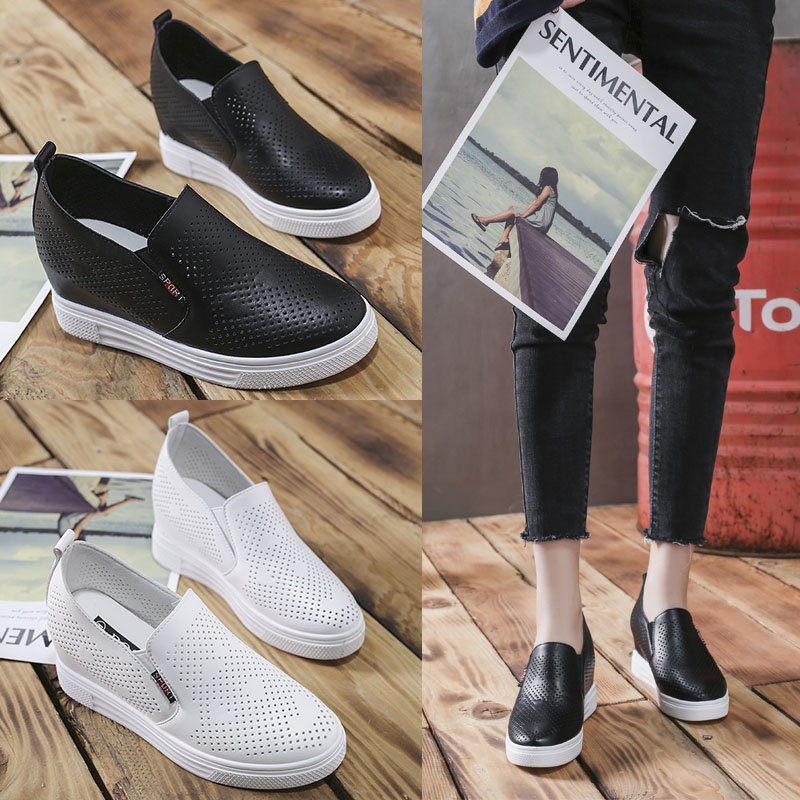 Small white shoes children 2022 spring new 100 lap up Lefort hollowed-out breathable one foot pedal sloth single shoe summer