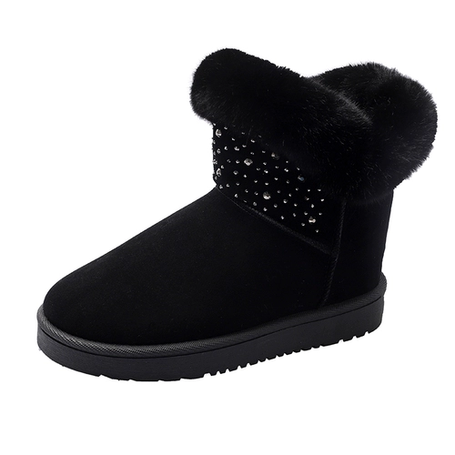 Зимние короткие сапоги, универсальные флисовые туфли, удерживающие тепло ботинки, 2019, в корейском стиле