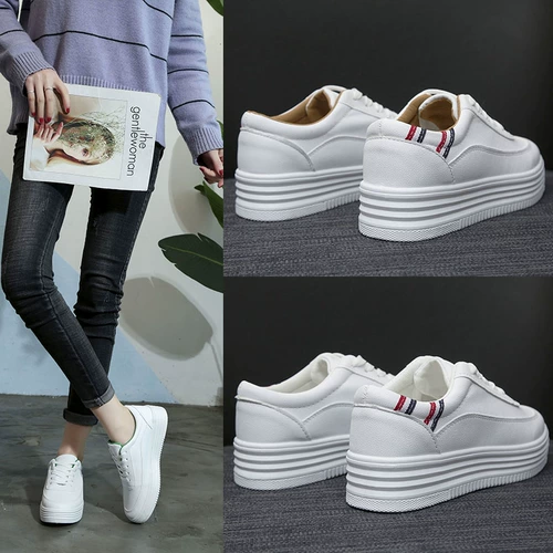 Универсальная белая обувь, повседневная обувь на платформе для отдыха, туфли, коллекция 2021, в корейском стиле
