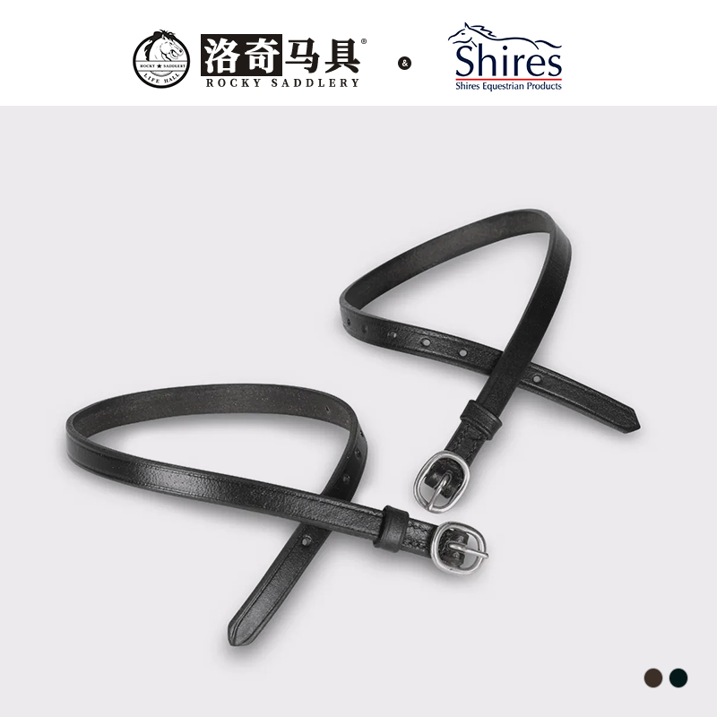 ブリティッシュ・シャイアーズ社製レザー拍車（大人用子供用ロッジハーネス付き）8515012