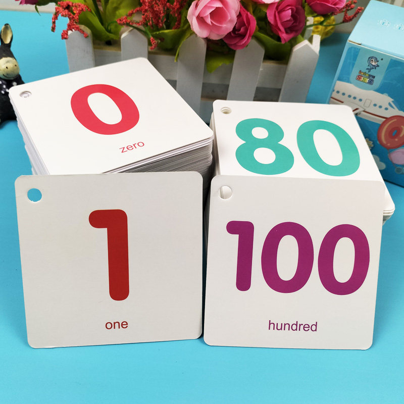 Children 1-100 Digital cards Kindergarten enlightenment Early teaching Cognitive Digital Theorator Baby 0-100 Toys Awareness Card-Taobao