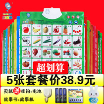 Baby has a sound wall chart childrens pinyin look at the picture literacy bump wall stickers childrens Enlightenment early education digital card toy