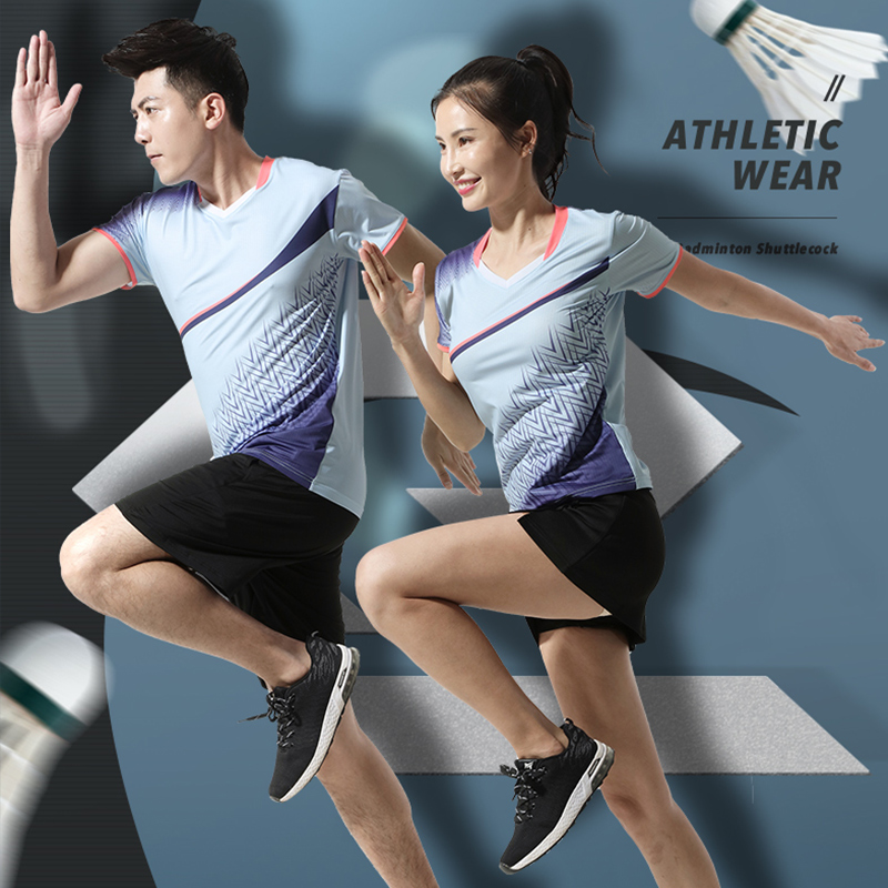 (Quick-drying type)Volleyball suit breathable badminton sports team uniform Sweat-absorbing breathable men's and women's table tennis suit suit