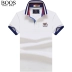 Boos mercerized cotton T-shirt nam ngắn tay ve áo Paul mùa hè nam kinh doanh lỏng lẻo kích thước lớn áo polo nam - Áo phông dài Áo phông dài