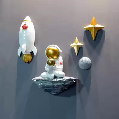 Modern light luxury astronaut wall decoration Wall hanging living room bedroom background wall pendant Three-dimensional 3d personality astronaut