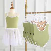 Dance clothing for children girls and childrens ballet practice clothing Chinese dance bodywear summer suspenders ballet bodywear open