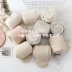 Nhật Bản mùa thu và mùa đông dày yến mạch trắng quần lót nhung mỏng yến mạch cotton sọc dọc màu be vớ đáy phụ nữ - Vớ