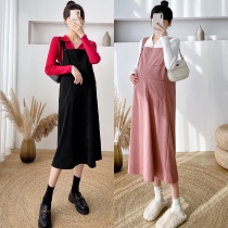 Pregnant Woman Spring Dress Braces Dress Suit Spring Autumn New Small Sub Casual Blouse Outside Fashion style Two sets