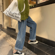 Pregnant women autumn casual wide leg jeans leggings pants spring and autumn fashion wear autumn loose straight pants