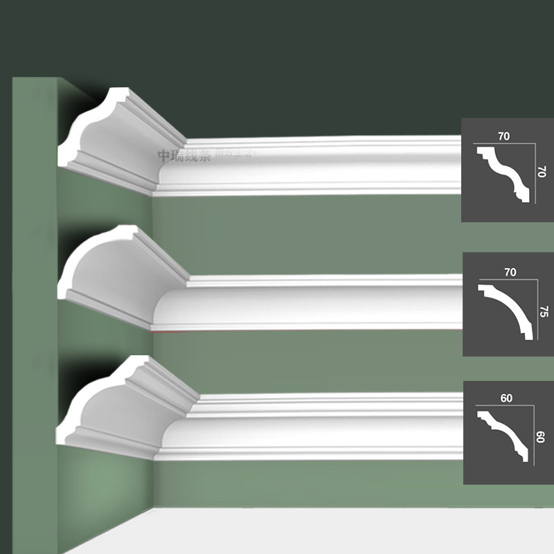 High - end PU line skin line pu corner line modern American lamp with ceiling wall angle pu line non - gypsum line