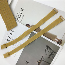 Gold shoulder strap Underwear shoulder strap 15 buckle waist seal buckle Waist clip Black gold glossy suede shoulder strap