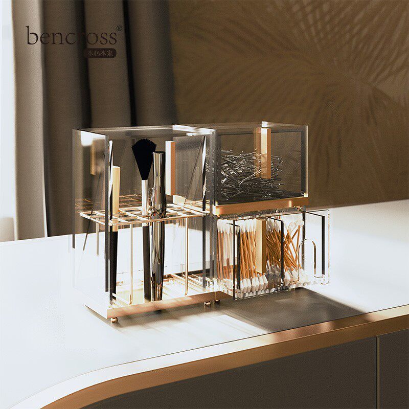 bencross net red cosmetics containing box multilayer desktop acrylic Home Makeup Desk Skin Care Products Shelf