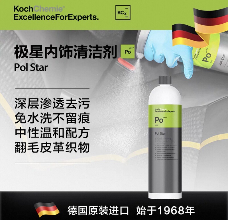 Koch Chemical Po Polaris Interior Cleaner Car Interior Fabric Renovation Leather Care Foam Cleaning Liquid Koch