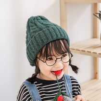 Baby wool hat female Korean cute hat tide boy spring and autumn winter warm knitted childrens hat tide