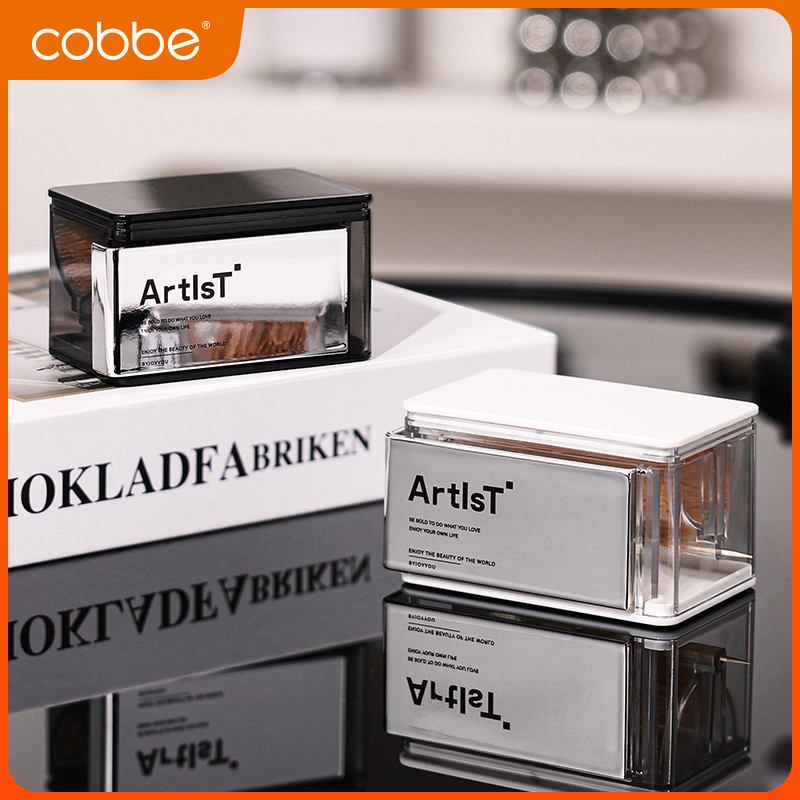 Kabe 新型スクエアプッシュつまようじボックス 自動ポップアップつまようじチューブ プッシュ式 家庭用 クリエイティブ 軽量 高級 つまようじ瓶