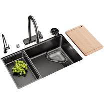 Cabei sink single sink 304 stainless steel kitchen sink large single sink under counter basin thickened sink sink vegetable sink