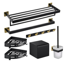 Cabei Towel Rack punch-free light luxury bathroom storage shelf bathroom wall hanging bath towel washbasin bathroom pendant