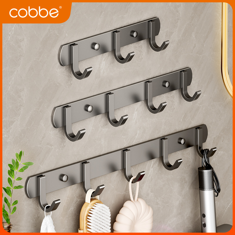 Kabe Perforated Bathroom Hook Powerful Viscose Door Rear Gun Grey Hung Hanger Wall-mounted Kitchen Containing Wall Tandem-Taobao