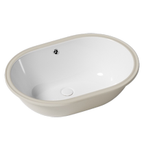 Kabei oval deep undermount basin embedded ceramic wash basin bathroom single basin rounded corner sink wash basin