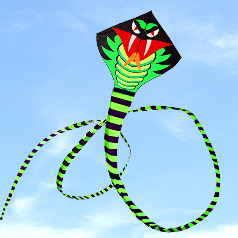 22 new green snake kite breeze easy to fly adult special large high-end long-tailed snake children cartoon beginner style competition