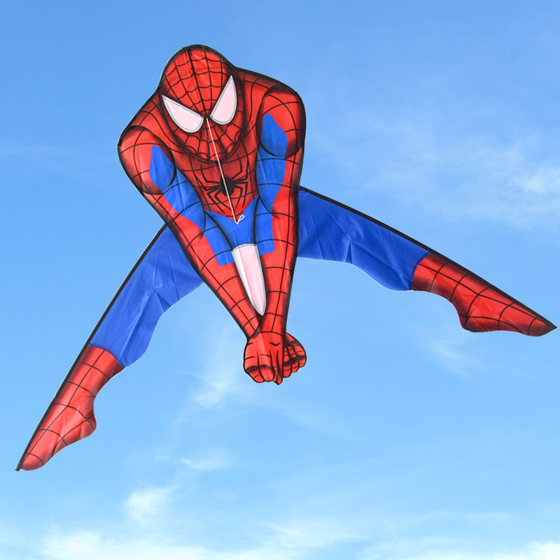 Spider-Man Superman Kite Kids Cartoon Triangle Breeze Easy Fly High-end Adult with Long-tailed Boy Kite