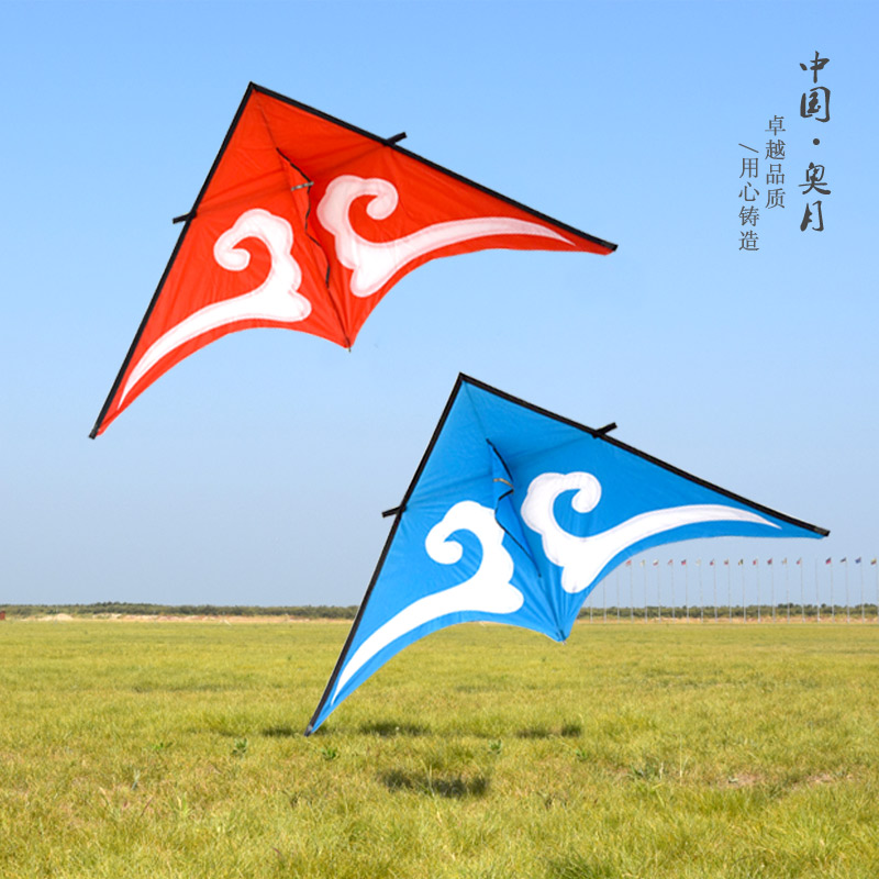 2021 new Xiangyun kite large upscale adult Long tail triangle Microwind easy to fly children beginners Weifang kite-Taobao