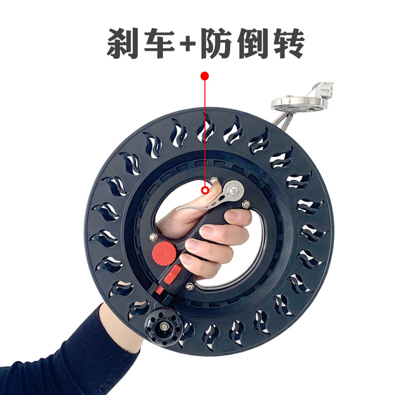 Kite wire disc brake wheel for adults special anti-reverse mute large bearing wire receiver Beginner hand fishing line wheel