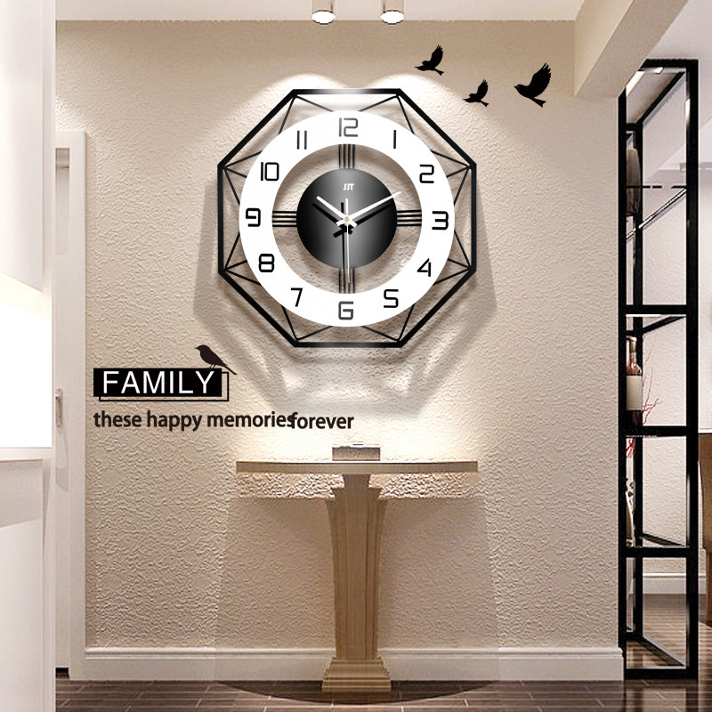 Watch Modern simple wall clock Living room personality creative fashion Nordic clock clock decoration Household watch clock wall hanging