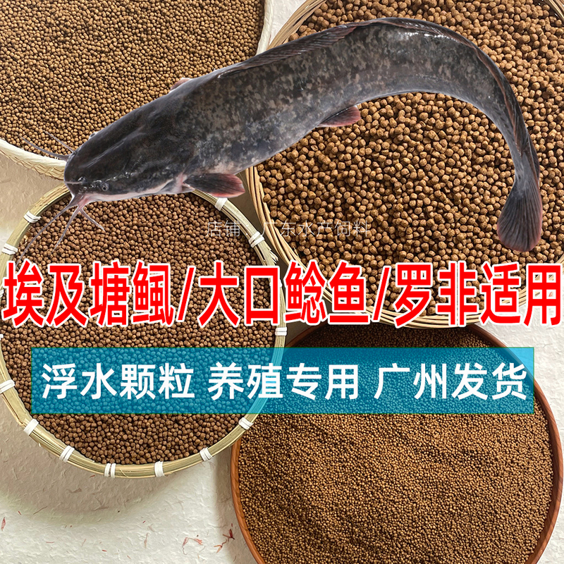 Egyptian Catfish, Pond Catfish, Tilapia, African Crucian Carp Feed, Floating Extruded Pellets, High-Protein Freshwater Fish Feed