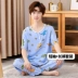 shop đồ trẻ em Bộ đồ ngủ lụa cotton nam trẻ trung cotton lụa quần áo mặc ở nhà mùa hè mỏng phần bé trai và học sinh trung học quần ngắn tay quần legging bé gái Phù hợp với trẻ em